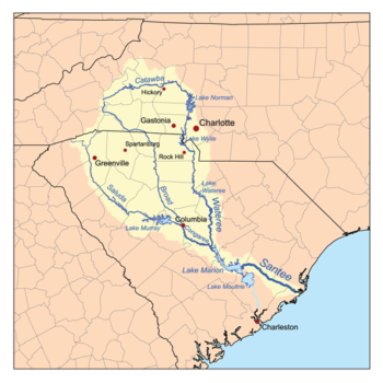 santee catawba congaree watershed drainage angie fleuve everipedia americanrivers