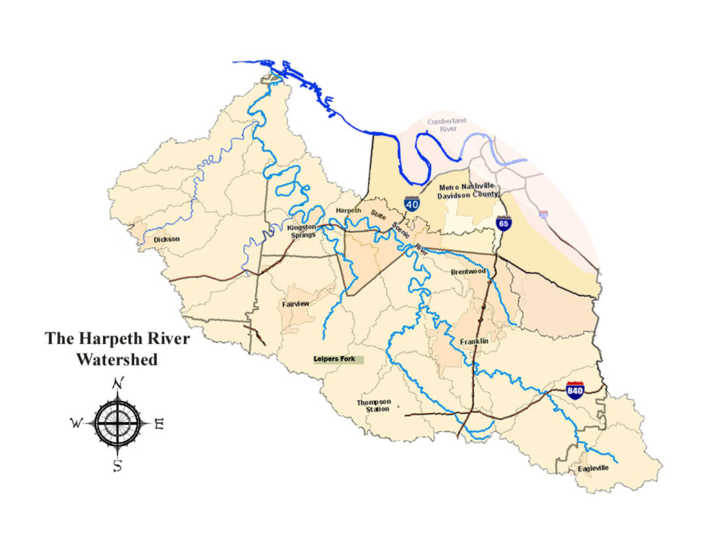 Map of the Harpeth River Watershed