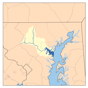 Map of the Patapsco River, Maryland