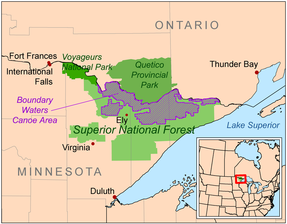 Boundary Waters Minnesota Map Lydie Romonda   Map Boundary Waters Canoe Area Usgs 