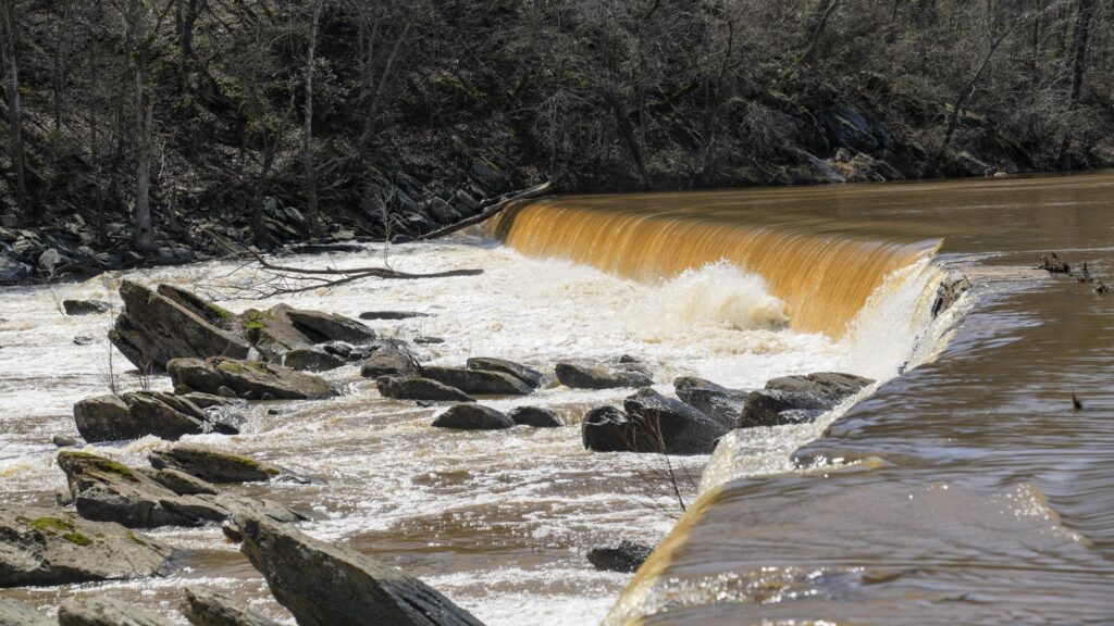 A dam along the Deep River, NC