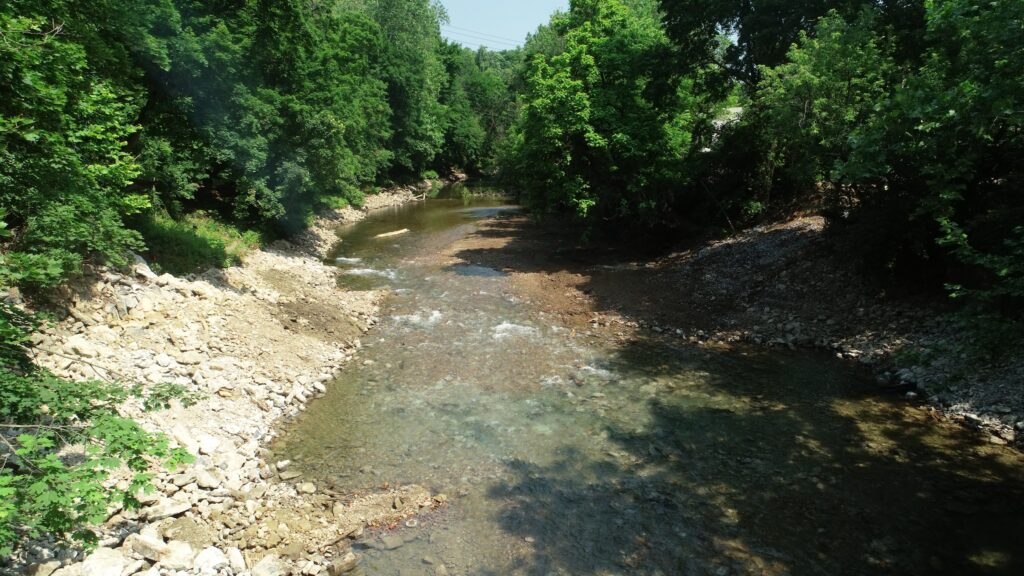 City of Easton Lower Dam after removal, Bushkill Creek, Pennsylvania | Wildlands Conservancy